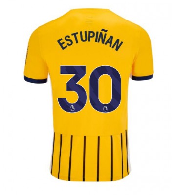 Lacne Muži Futbalové dres Brighton Pervis Estupinan #30 2024-25 Krátky Rukáv - Preč